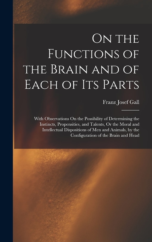 Front cover_On the Functions of the Brain and of Each of Its Parts