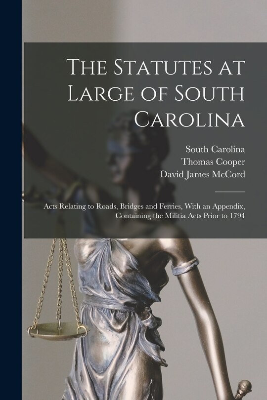 Couverture_The Statutes at Large of South Carolina
