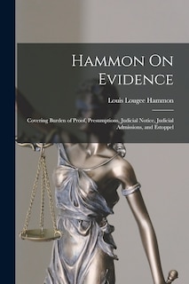 Front cover_Hammon On Evidence