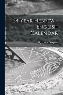 Front cover_24 Year Hebrew - English Calendar