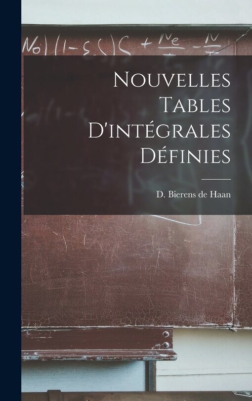Front cover_Nouvelles tables d'intégrales définies