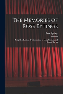 Couverture_The Memories of Rose Eytinge