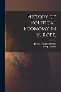 Couverture_History of Political Economy in Europe;