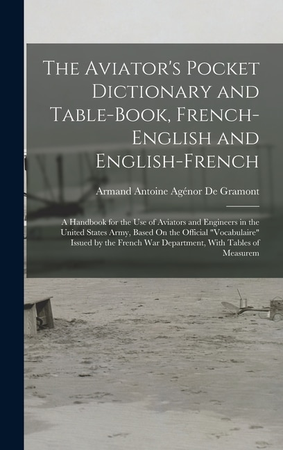 Front cover_The Aviator's Pocket Dictionary and Table-Book, French-English and English-French
