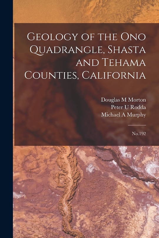 Couverture_Geology of the Ono Quadrangle, Shasta and Tehama Counties, California