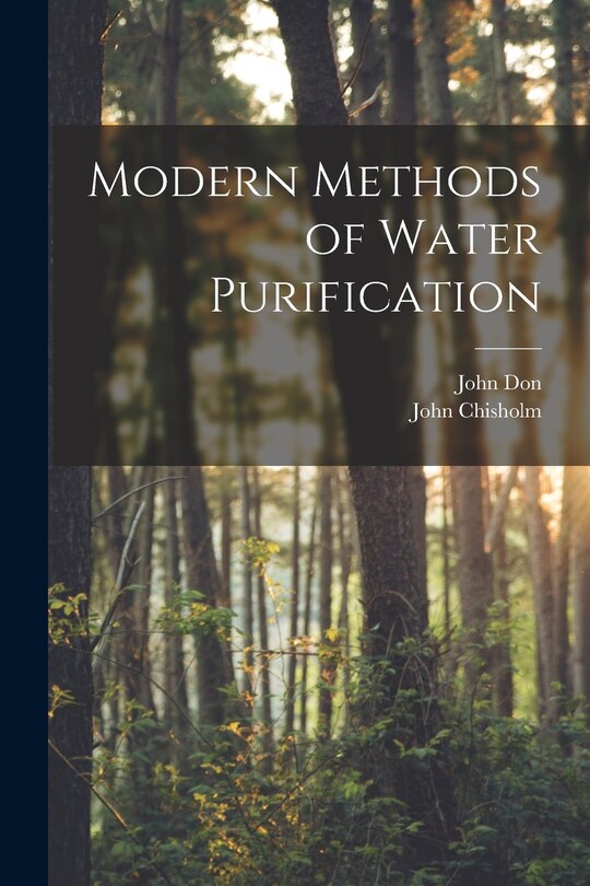 Front cover_Modern Methods of Water Purification
