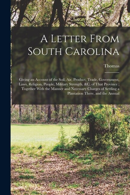Couverture_A Letter From South Carolina