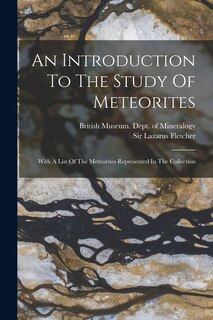 Front cover_An Introduction To The Study Of Meteorites