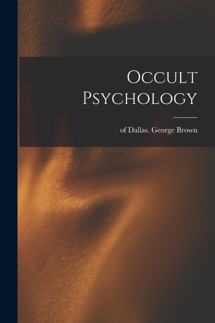 Front cover_Occult Psychology