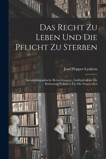 Front cover_Das Recht Zu Leben Und Die Pflicht Zu Sterben