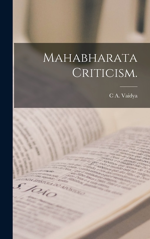 Front cover_Mahabharata Criticism.