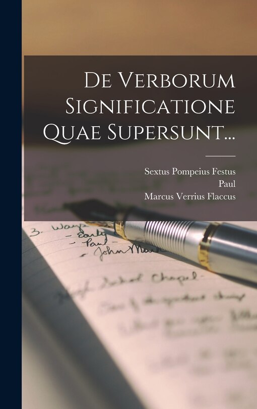 Front cover_De Verborum Significatione Quae Supersunt...