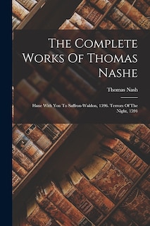 Couverture_The Complete Works Of Thomas Nashe