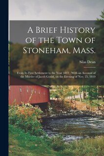 Front cover_A Brief History of the Town of Stoneham, Mass.