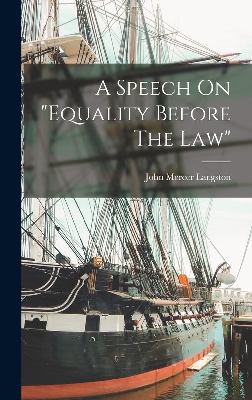Front cover_A Speech On equality Before The Law