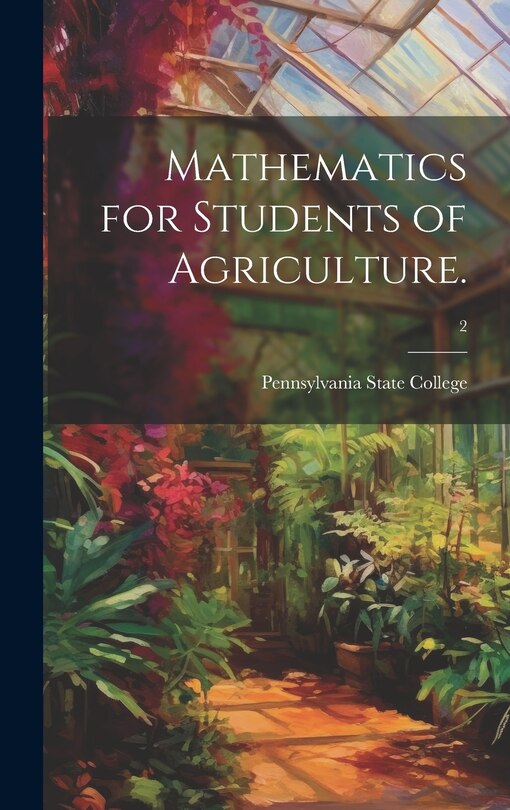 Front cover_Mathematics for Students of Agriculture. [microform]; 2