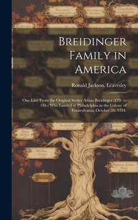 Couverture_Breidinger Family in America