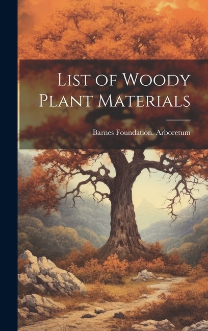 Couverture_List of Woody Plant Materials