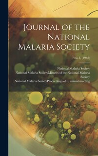 Front cover_Journal of the National Malaria Society; 7