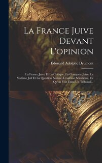 Front cover_La France Juive Devant L'opinion