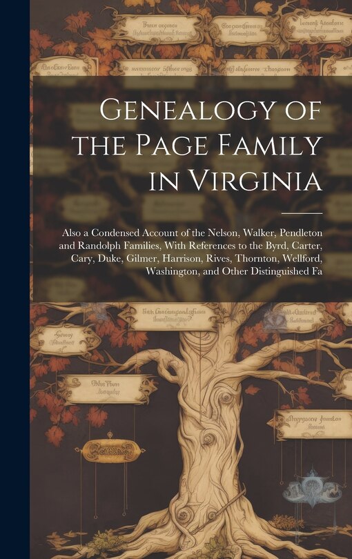 Front cover_Genealogy of the Page Family in Virginia