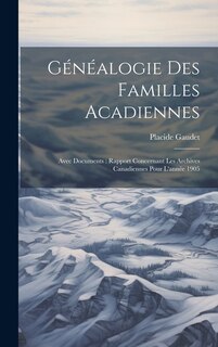 Couverture_Généalogie Des Familles Acadiennes