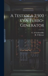 Couverture_A Test of a 2,500 KVA Turbo-generator
