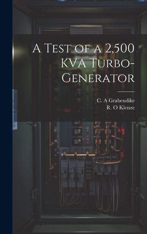 Couverture_A Test of a 2,500 KVA Turbo-generator