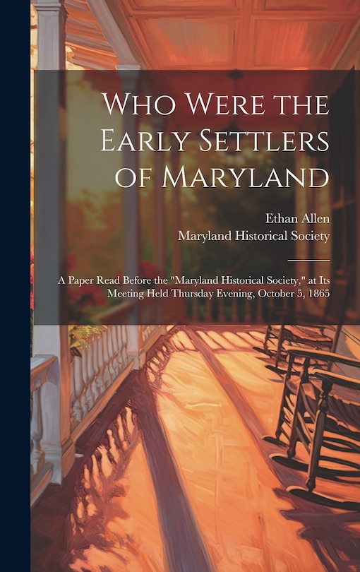 Front cover_Who Were the Early Settlers of Maryland