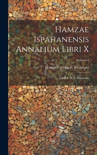 Couverture_Hamzae Ispahanensis Annalium Libri X