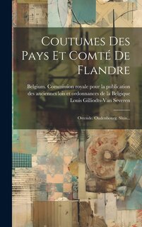 Front cover_Coutumes Des Pays Et Comté De Flandre