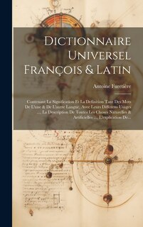 Front cover_Dictionnaire Universel François & Latin