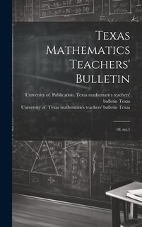 Front cover_Texas Mathematics Teachers' Bulletin