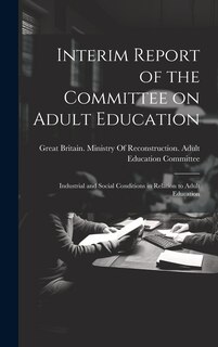 Front cover_Interim Report of the Committee on Adult Education