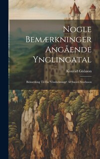 Front cover_Nogle Bemærkninger Angående Ynglingatal