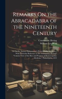 Couverture_Remarks On the Abracadabra of the Nineteenth Century