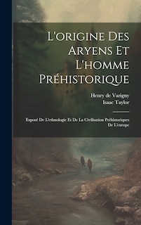 Front cover_L'origine Des Aryens Et L'homme Préhistorique