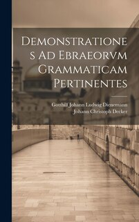 Front cover_Demonstrationes Ad Ebraeorvm Grammaticam Pertinentes