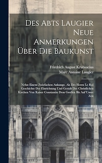 Front cover_Des Abts Laugier Neue Anmerkungen Über Die Baukunst