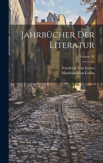 Front cover_Jahrbücher Der Literatur; Volume 39