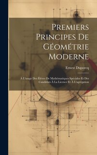Front cover_Premiers Principes De Géométrie Moderne