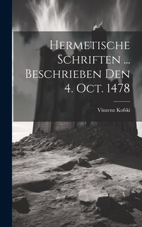 Front cover_Hermetische Schriften ... Beschrieben Den 4. Oct. 1478