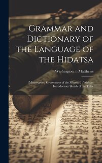 Couverture_Grammar and Dictionary of the Language of the Hidatsa