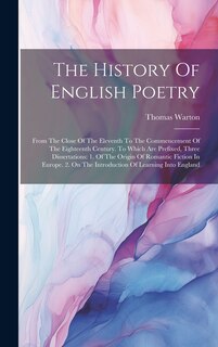 Front cover_The History Of English Poetry