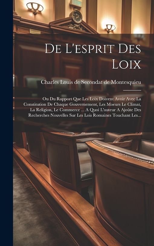 Front cover_De L'esprit Des Loix