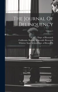 Couverture_The Journal Of Delinquency; Volume 1