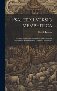 Couverture_Psalterii Versio Memphitica