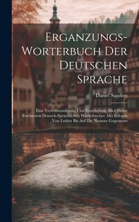Couverture_Erganzungs-worterbuch Der Deutschen Sprache