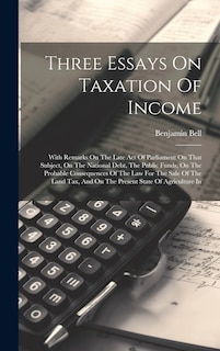 Front cover_Three Essays On Taxation Of Income