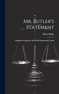 Front cover_Mr. Butler's Statement